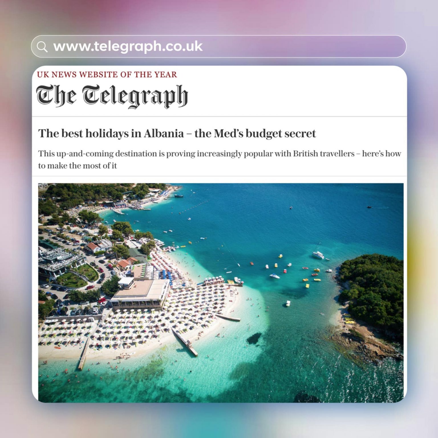 Rama ndan shkrimin e “The Telegraph”: Shqipëria konfirmohet edhe njëherë destinacion i parapëlqyer