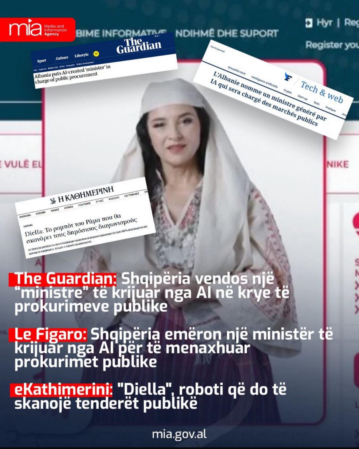 Rama: Diella, ministrja e Shtetit për Inteligjencën Artificiale ka pushtuar gazetat e botës