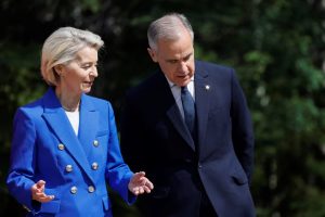 Kanadaja afrohet me BE-në mes përplasjes me SHBA-në, Carney në krah të von der Leyen në Strasburg