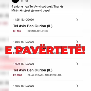 Fluturime shtesë nga Tel Avivi drejt Tiranës? MIA përgënjeshtron informacionet